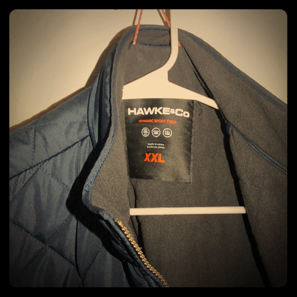 Hawke & co front zipper xl blue stand alone  vest